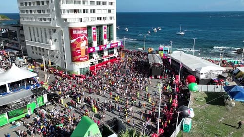 Festa de
carnaval em Salvador, na Bahia, Brasil. Paisagem de viagens.