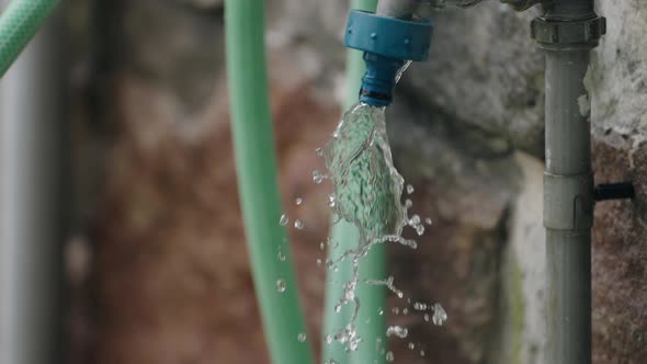 Outdoor Tap With Water Rushing Out, Industrial Stock Footage ft. water ...