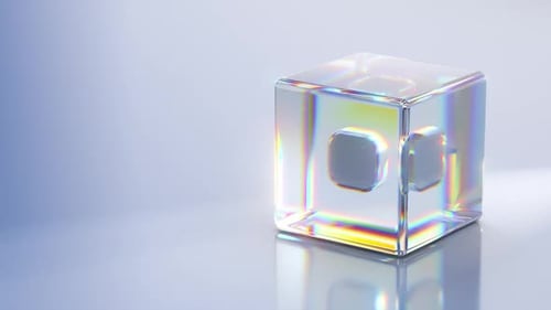 Ethereal Glass Cube Background