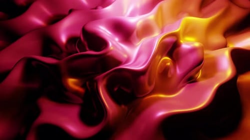 Pink And Orange Waves Background Vj Loop 4K