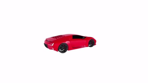 Sleek Red Sports Car Model