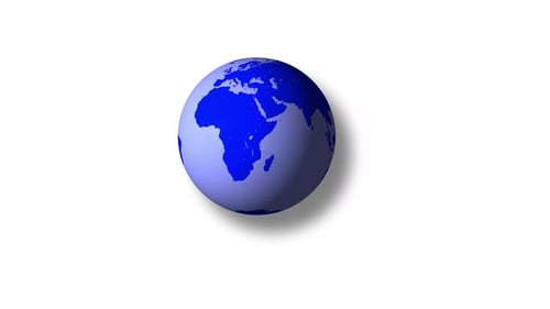 Modern Blue World Globe Rotation