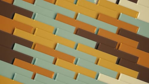 1970 Retro Vinyl Geometric Shapes Pattern Background