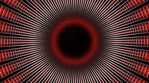 Red And White Cyber Eyeball Background Vj Loop In 4K