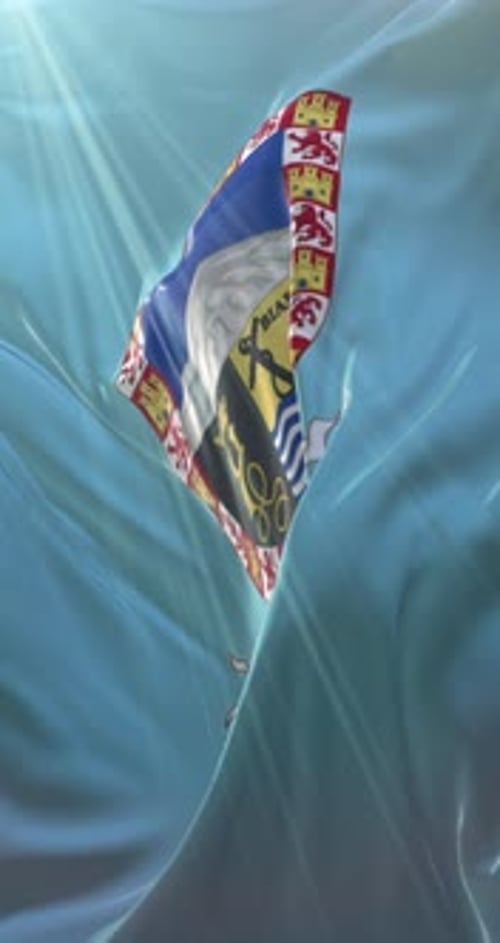 Waving Biafra Flag Animation with Detailed Coat of Arms