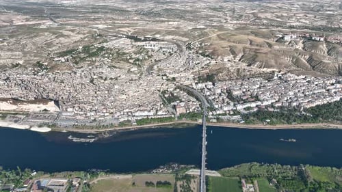 Sanliurfa, Birecik City Aerial View