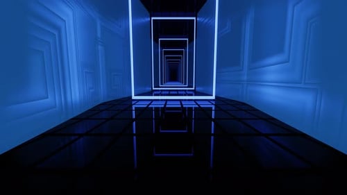 Journey Through the Endless Neon Tunnel VJ Loop