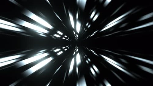 Fundo de túnel abstrato de néon infinito branco Vj Loop I 4K