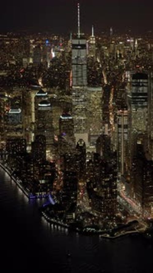 Experience the Stunning Aerial View of New York City at Night a Breathtaking Sight to Behold