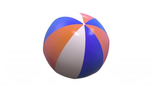 Colorful 3D Rotating Beach Ball Animation