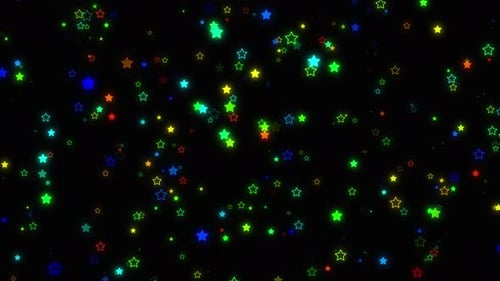 Colorful Abstract Star Particle Bokeh Background Loop V2