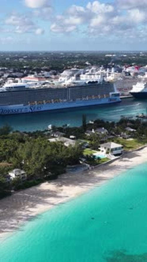 Cruise Ship At Nassau In New Providence Bahamas.