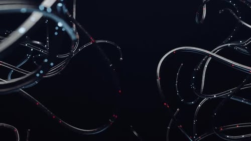 Complex Network of Illuminated Technological Cables