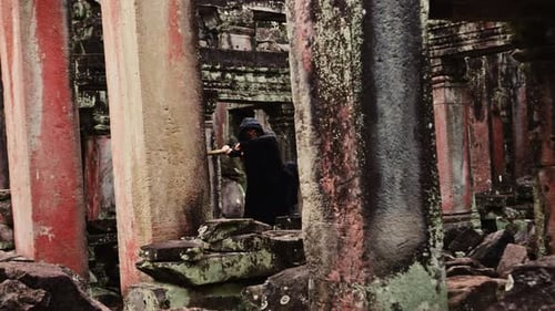 Demon With A Sword In An Isolated Temple