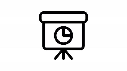 pie chart line icon animation