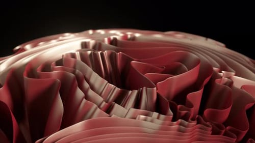 Fluid Red Fabric Waves Abstract Motion Background