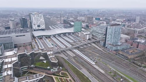Utrecht Train Station Aerial View