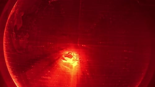 Futuristic Digital Earth Global Map Zoom to Malaysia