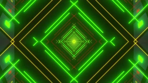 Enter the vibrant neon diamond tunnel for a futuristic journey