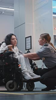 Security Checkpoint Screening Procedures Female TSA Officer Checking ...