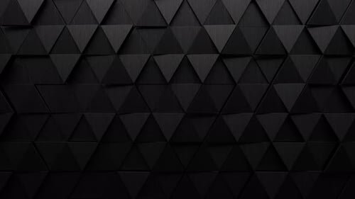 Abstract black triangle geometric surface animation