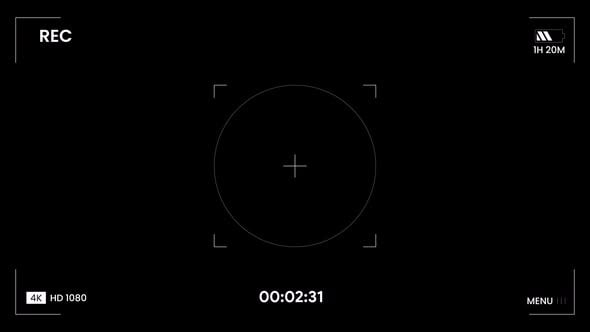 Minimalist Camera Recording Overlay with Focus UI, Backgrounds Motion ...