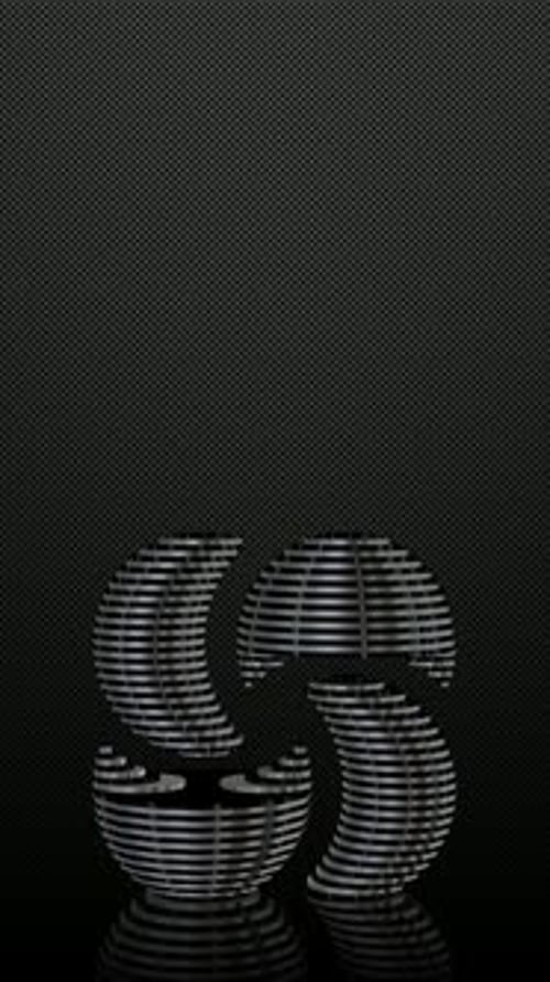 Vertical Background, Black and Silver Figure, Shape, 3D Render, Exclusive, Unique Design, Mirror
