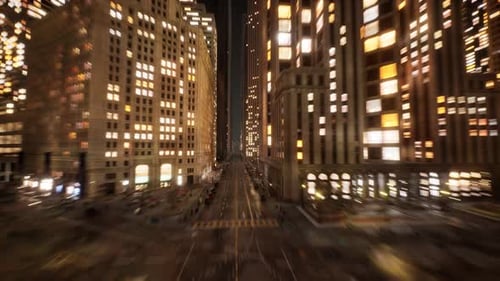 Belle vue aérienne en hyperlapse par Drone d'une ville urbaine moderne