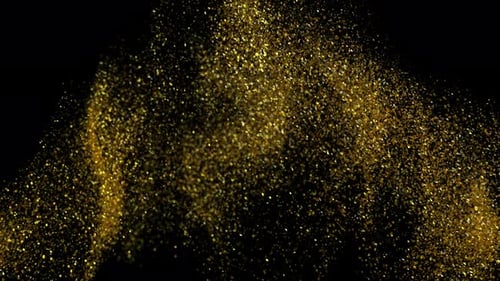 Golden Glitter Particle Burst Transition