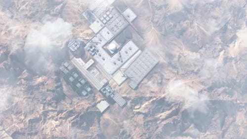 Secret Nuclear base hidden in the desert, Spy aerial view