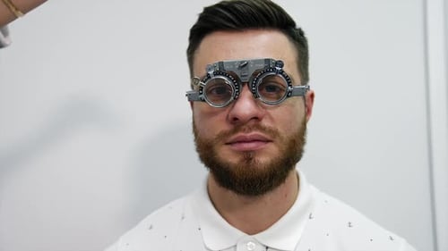 Eyesight diagnosis in ophthalmology center.