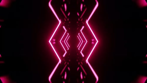 Pink Horizontal Arrow Tunnel Vj Loop Background Animation