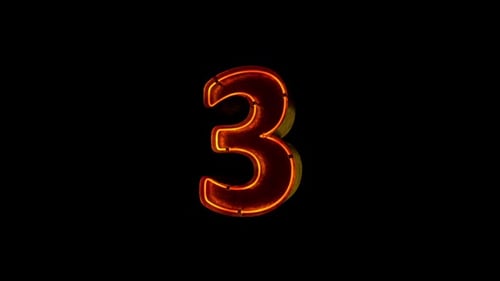 Fundo preto Neon Countdown 321