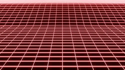 Red Cyber Wavey Abstract VJ Loop Background Animation in 4K
