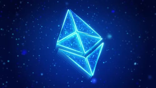 Tecnología digital de Ethereum, pantalla virtual, HUD, holograma, concepto de alta tecnología