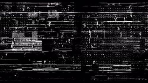 Corruption Collection: Un zoom rápido en la transición sobre un fondo negro con efecto distorsionador