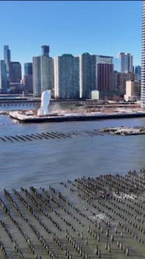 Hudson River Walkway At Jersey City In New Jersey United States.