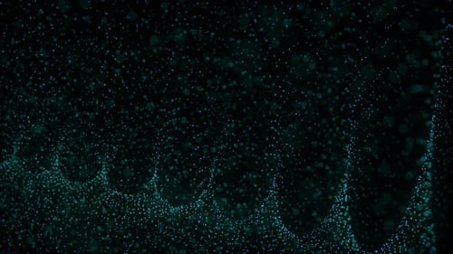 Hi-Tech Dark Cyber Space with Glittering Blue Particles: Futuristic Background