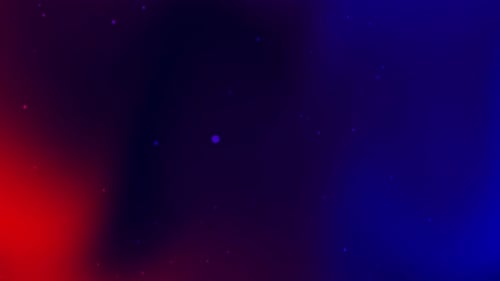 Abstrakte rote blaue Partikel mit Farbverlauf, kosmischer Hintergrund, dunkle Atmosphäre, Licht