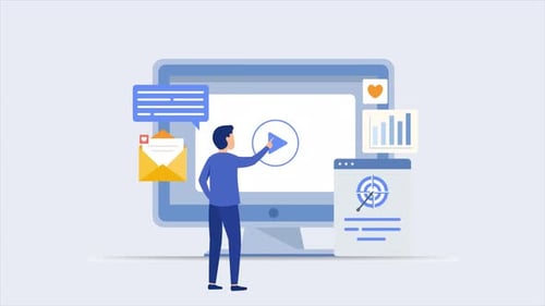 Flat Design Animation for Digital Marketing and Corporate Strategy