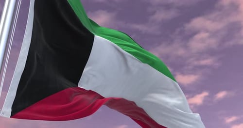 Realistic National Flag Waving with Cloudy Sky Background