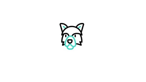Animiertes Wolf-Symbol