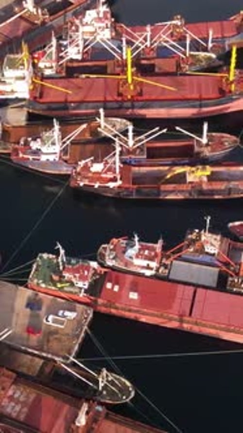 Ships Anchored at Harbor