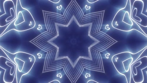 Abstract Neon Kaleidoscope Symmetry Background Loop