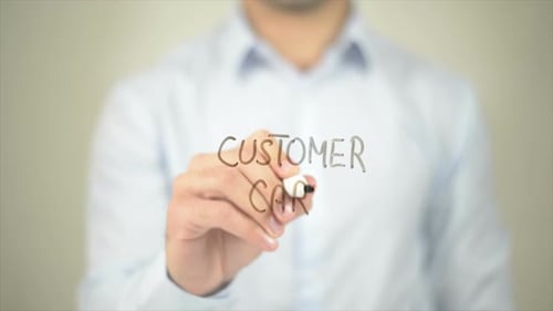 Writing Customer Care on Invisible Screen