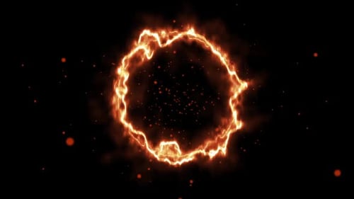 Abstract Fire Energy Circle Background