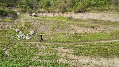 walking person nature