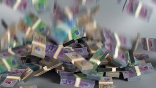 Argent des Maldives - Rufiyaa : l'argent empilé tombe - Monnaie maldivienne