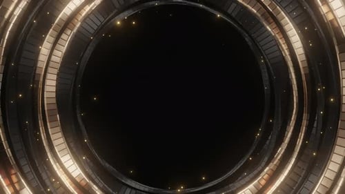 Elegant Golden Concentric Rings Reveal Opener