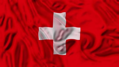 Realistic Switzerland Flag Waving Animation